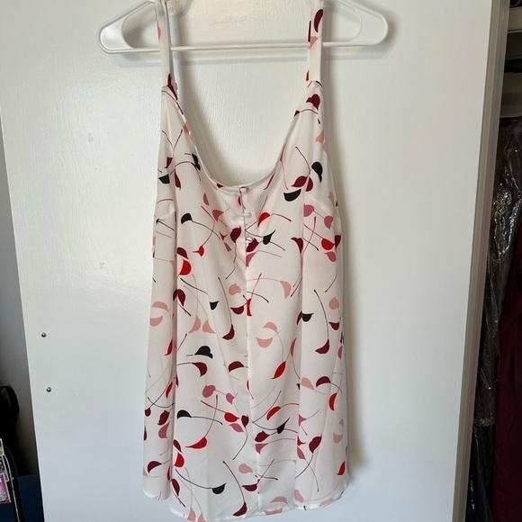 LANE Bryant 18/20 2x White and Red Flowy Cami Tank Top - Picture 1 of 12